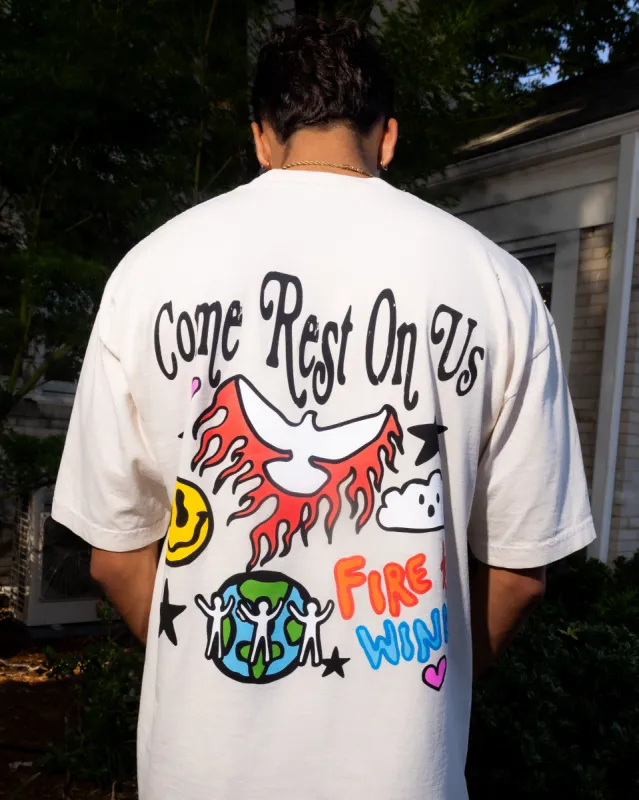 LMTD || "Come Rest On Us" Heavyweight Ivory Tee {Ready To Ship} sold by Jesus Loves You
