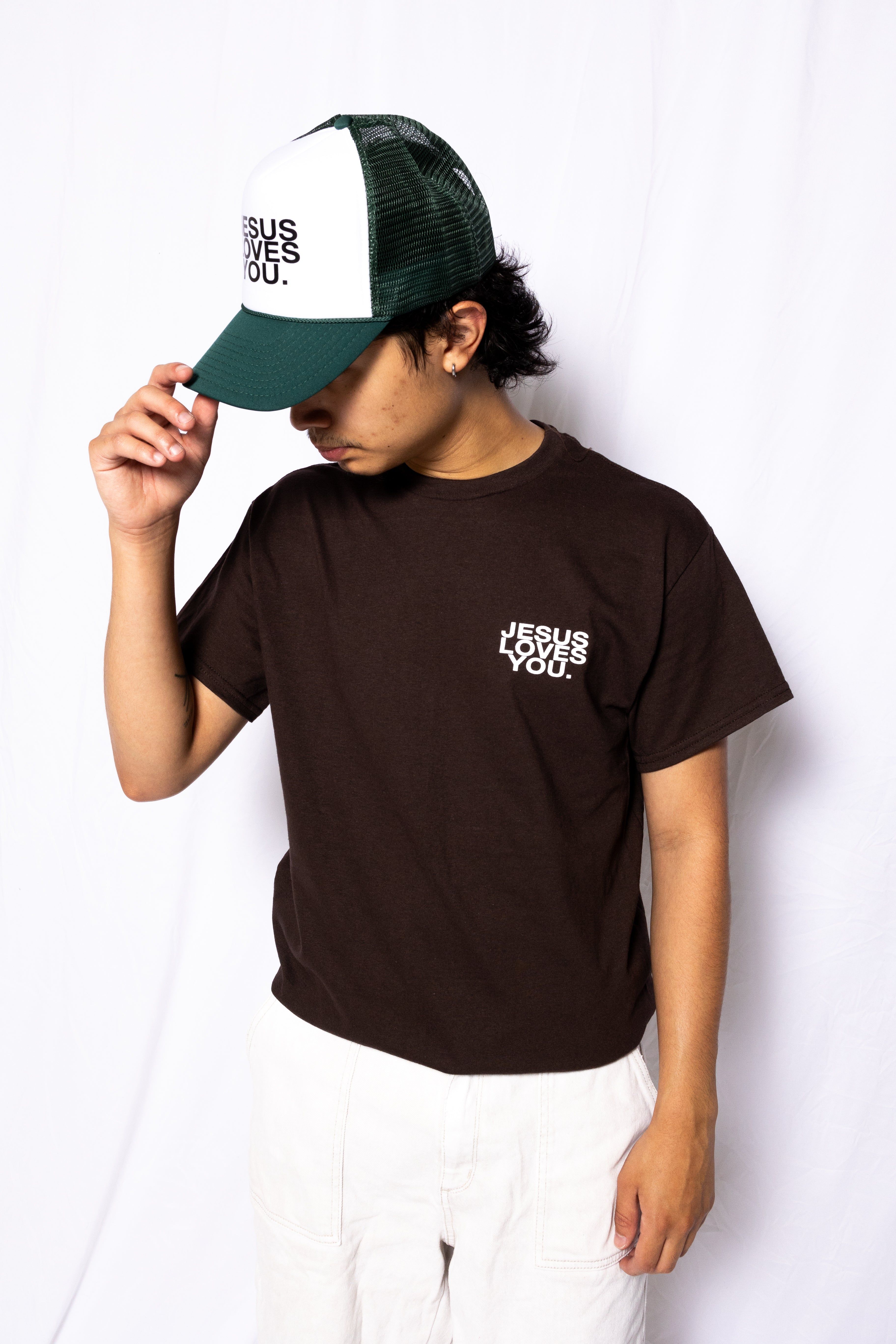 The Minimalist Logo Tee || Brown sold by Jesus Loves You product image thumbnail 2