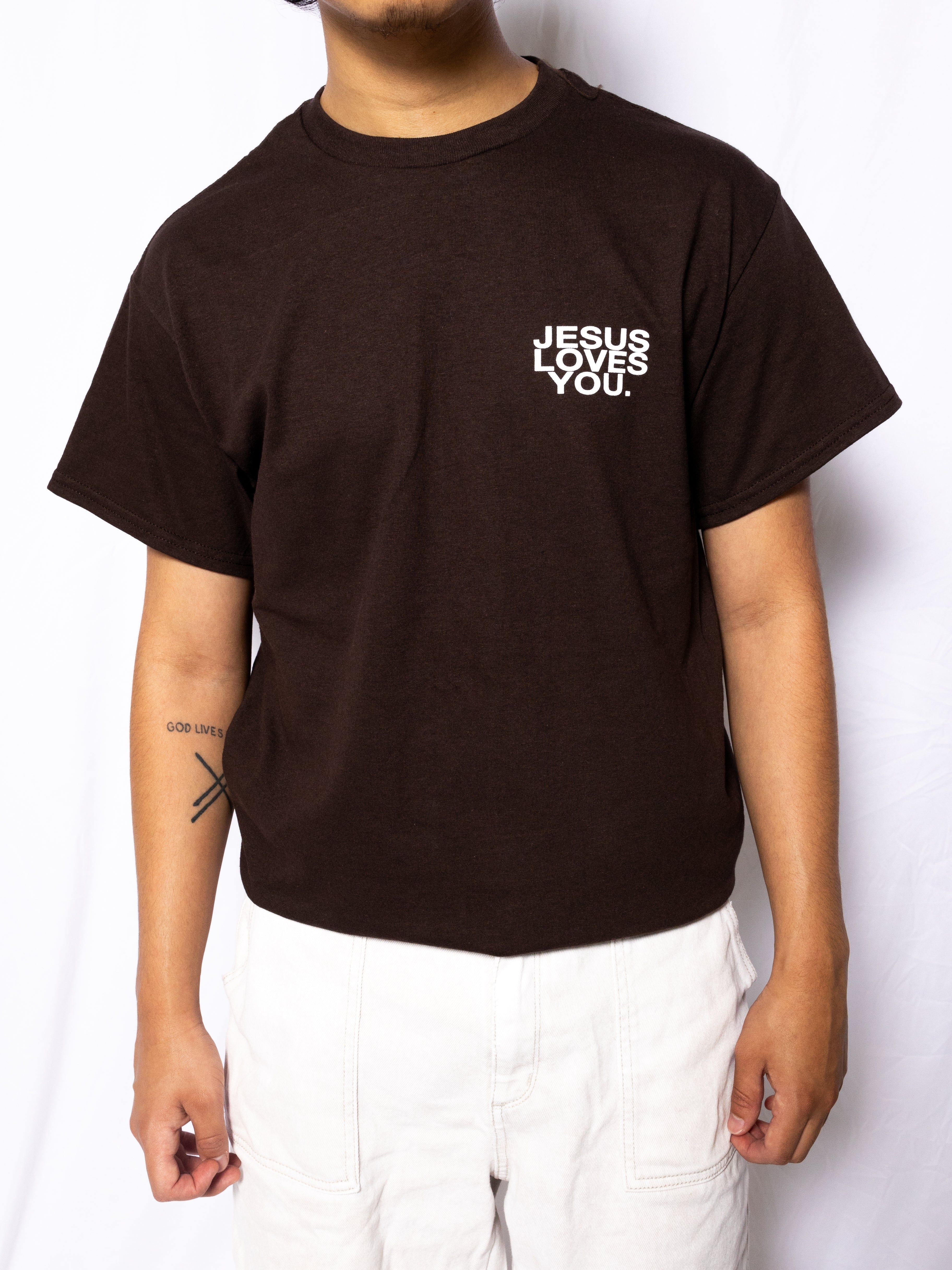 The Minimalist Logo Tee || Brown sold by Jesus Loves You