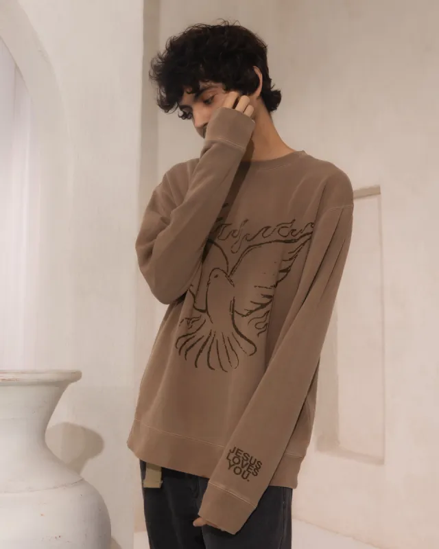 LMTD || "Shameless" Crewneck || Pigment Dyed Clay sold by Jesus Loves You