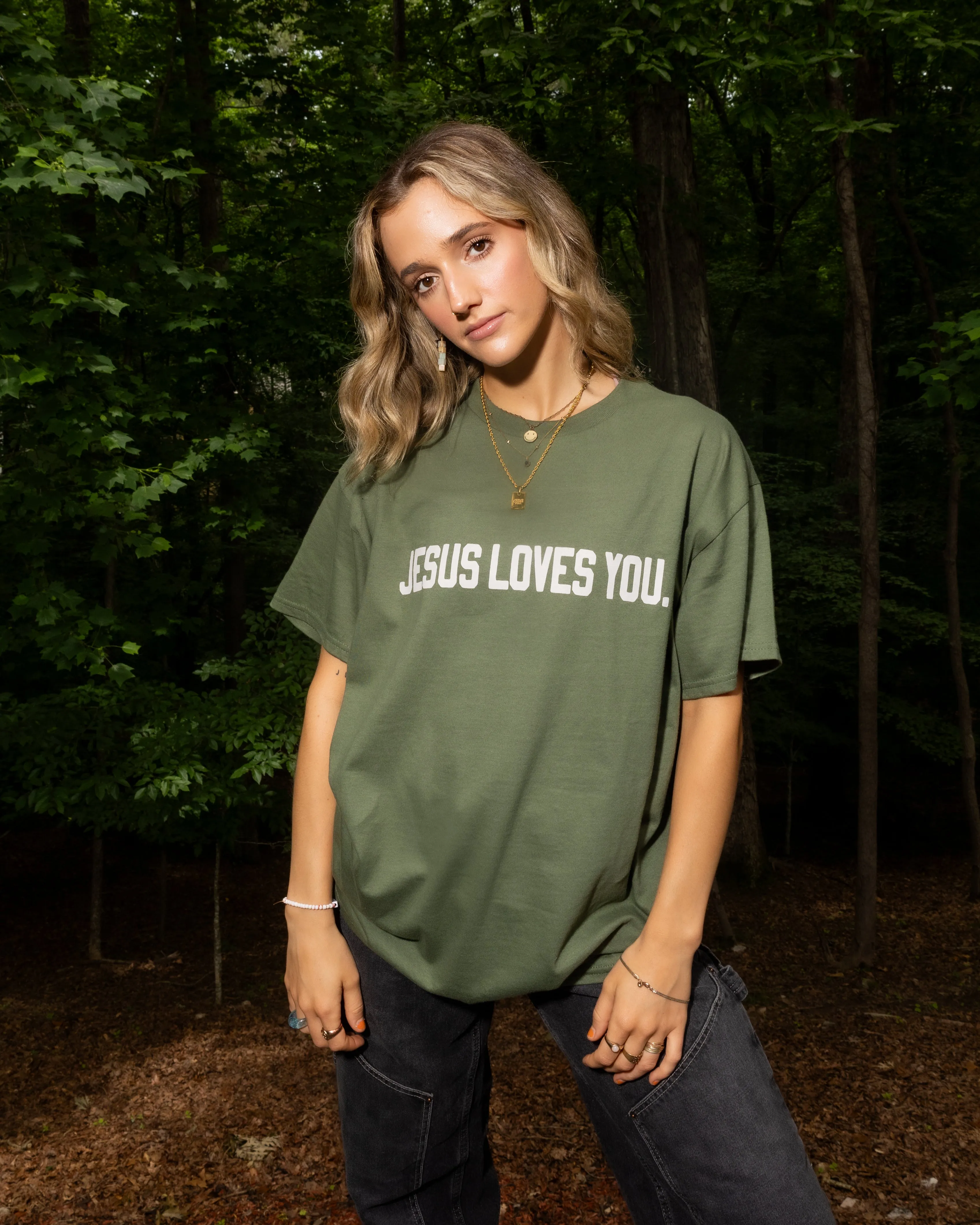 "Athletic Department" Tee || Olive Green sold by Jesus Loves You