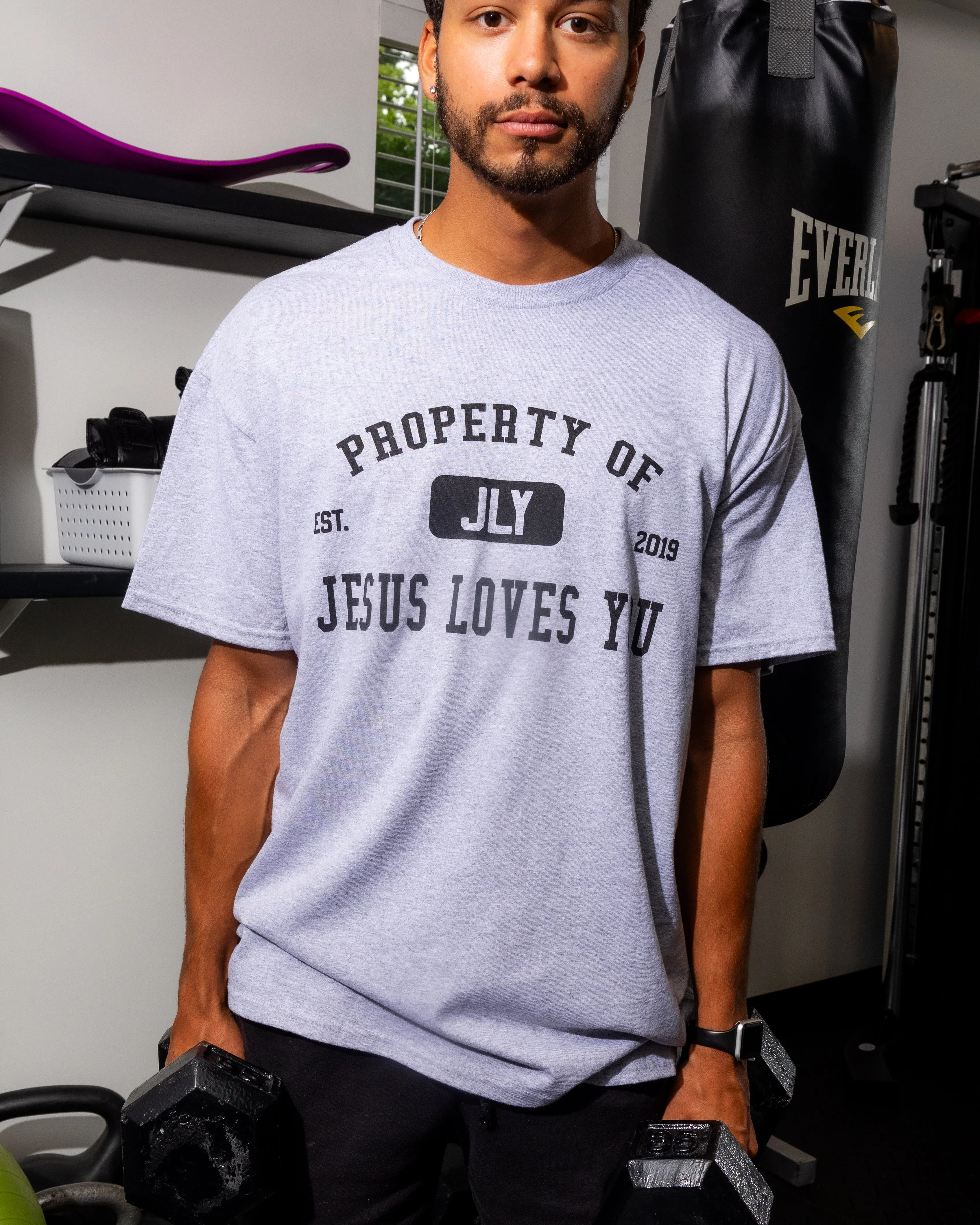 "Athletic Department" Tee || Sport Gray sold by Jesus Loves You product image thumbnail 3