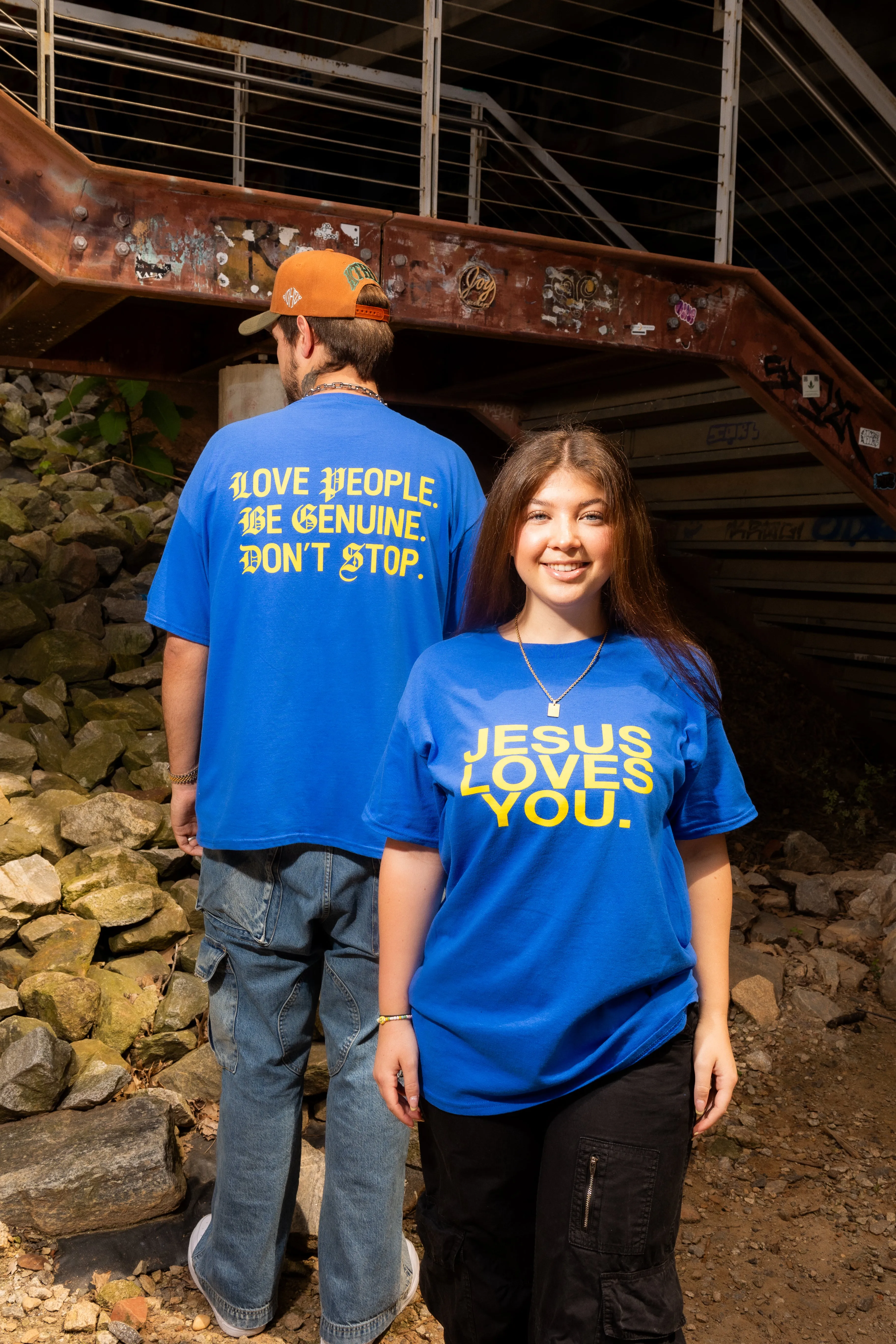 v2 "Motto Tee" || Royal Blue sold by Jesus Loves You