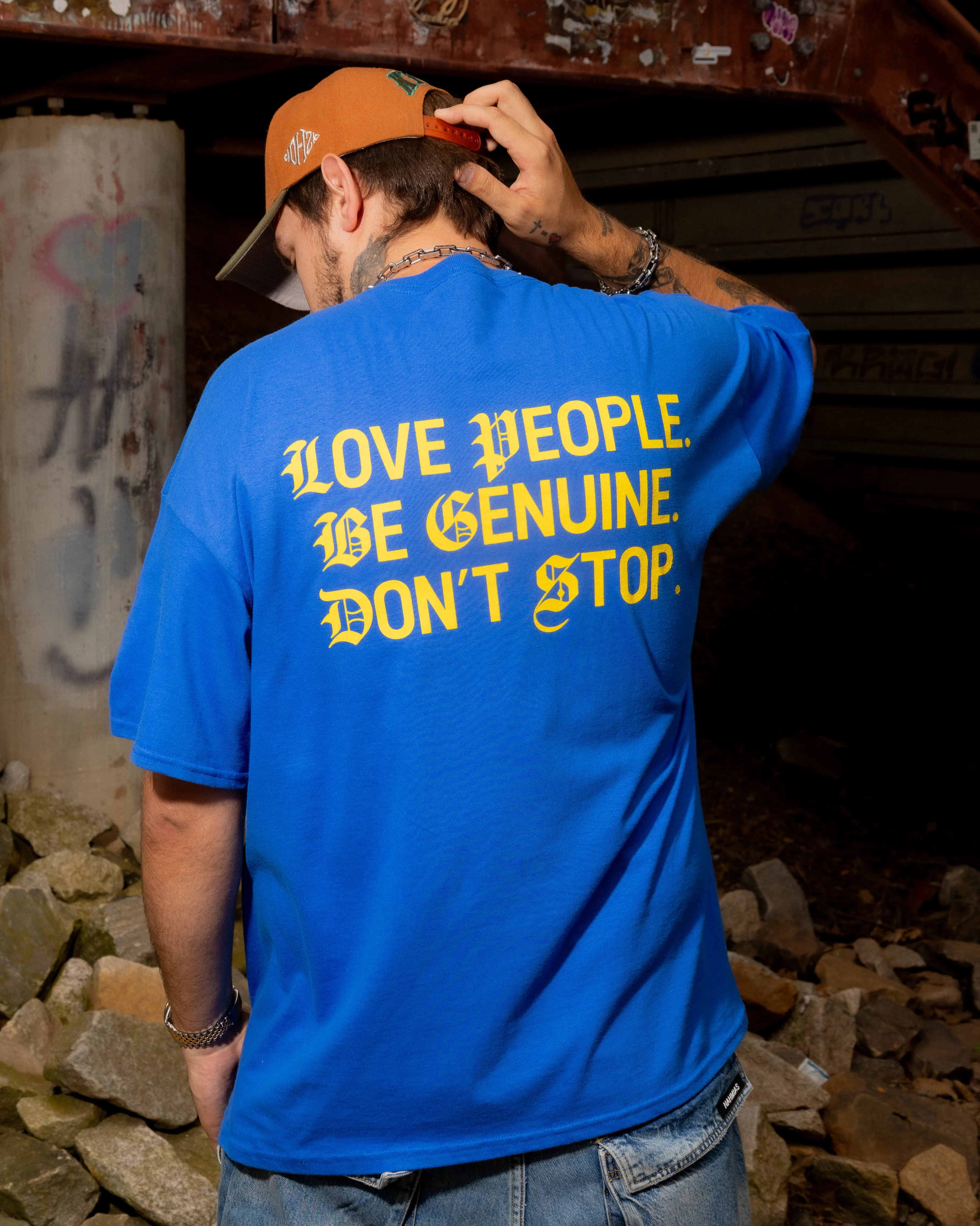 v2 "Motto Tee" || Royal Blue sold by Jesus Loves You product image thumbnail 3