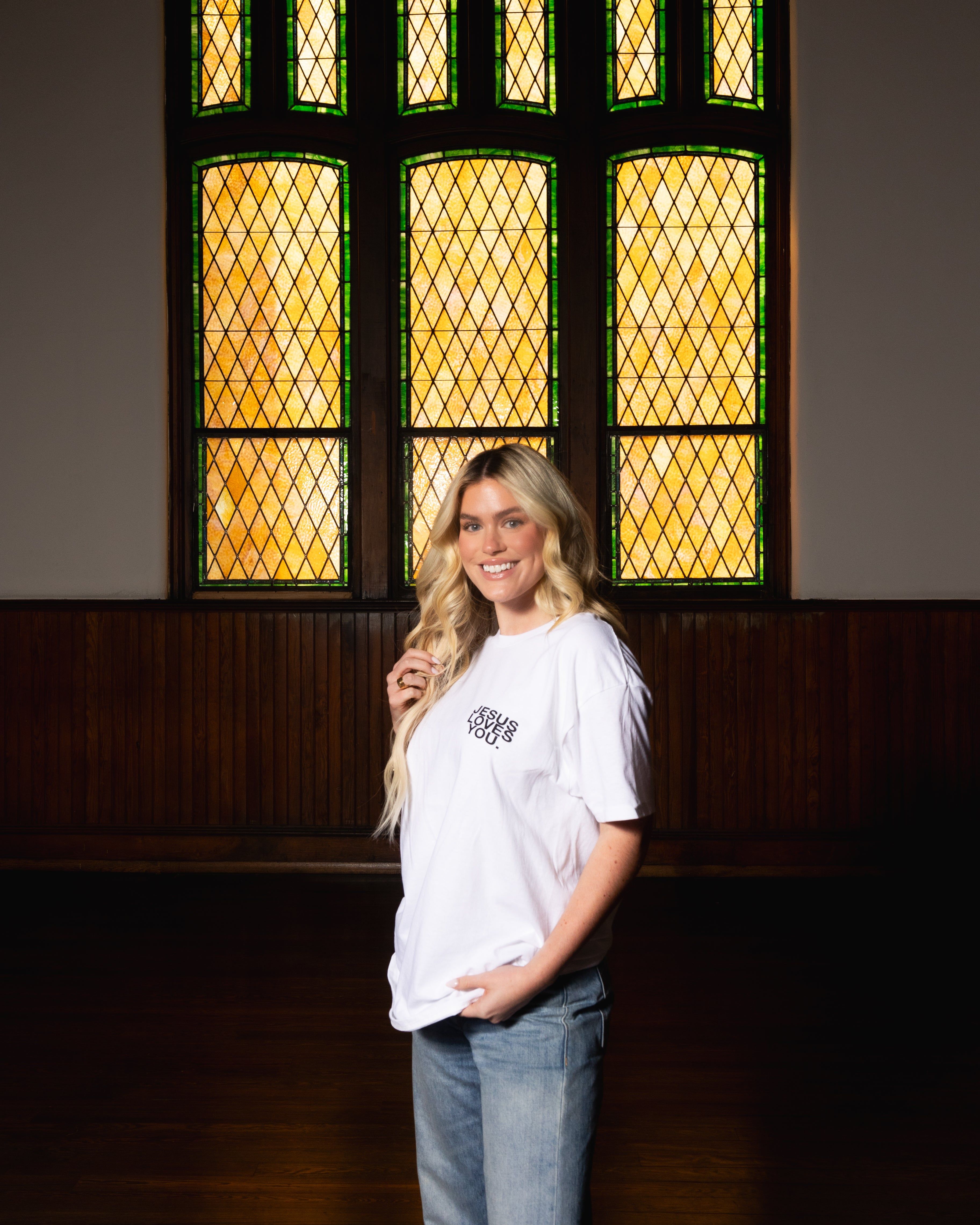 "Jesus Wasn't Ashamed" Tee || White/Black sold by Jesus Loves You product image thumbnail 2