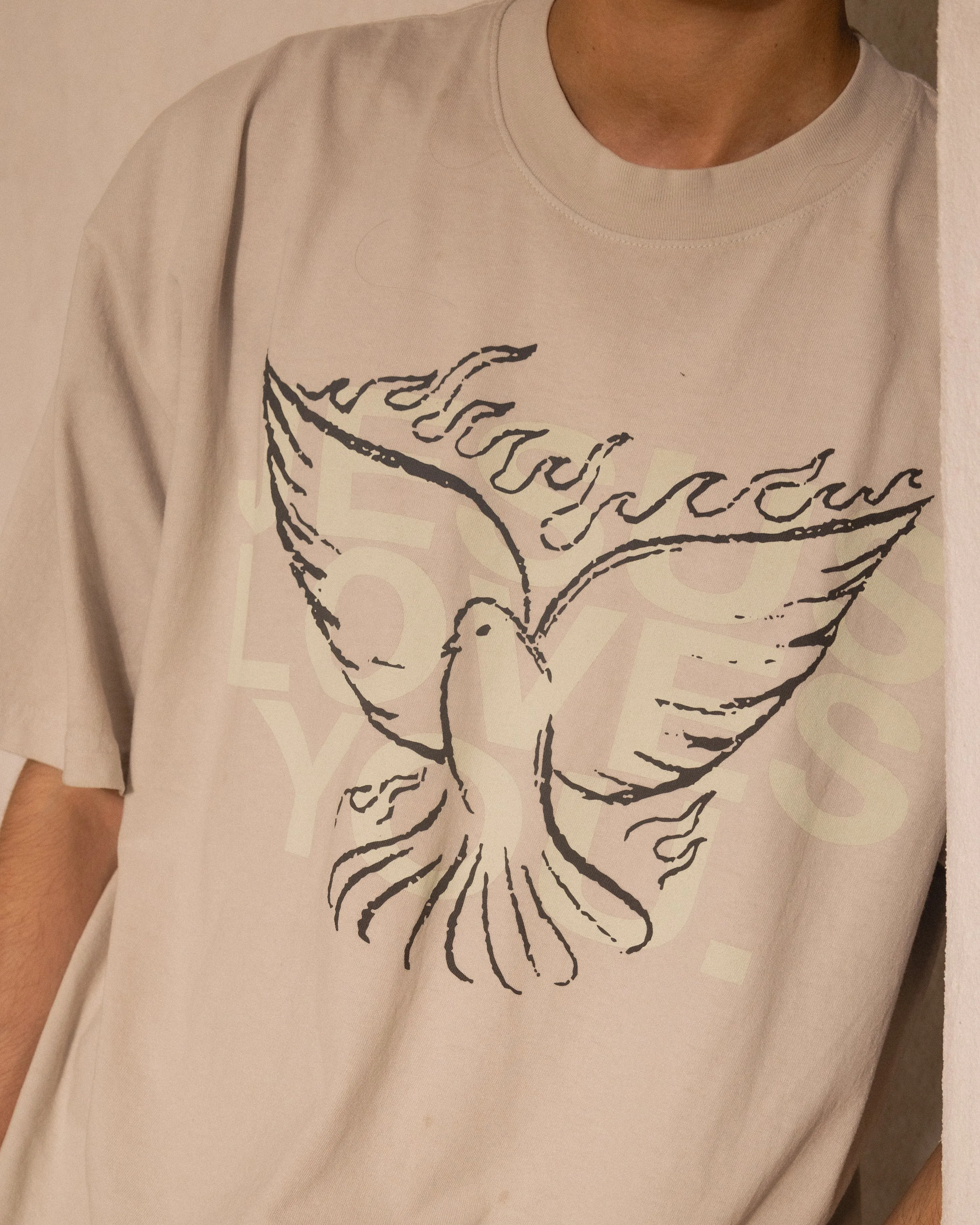 LMTD || "Shameless" Tee || Pigment Dyed Cement sold by Jesus Loves You product image thumbnail 3