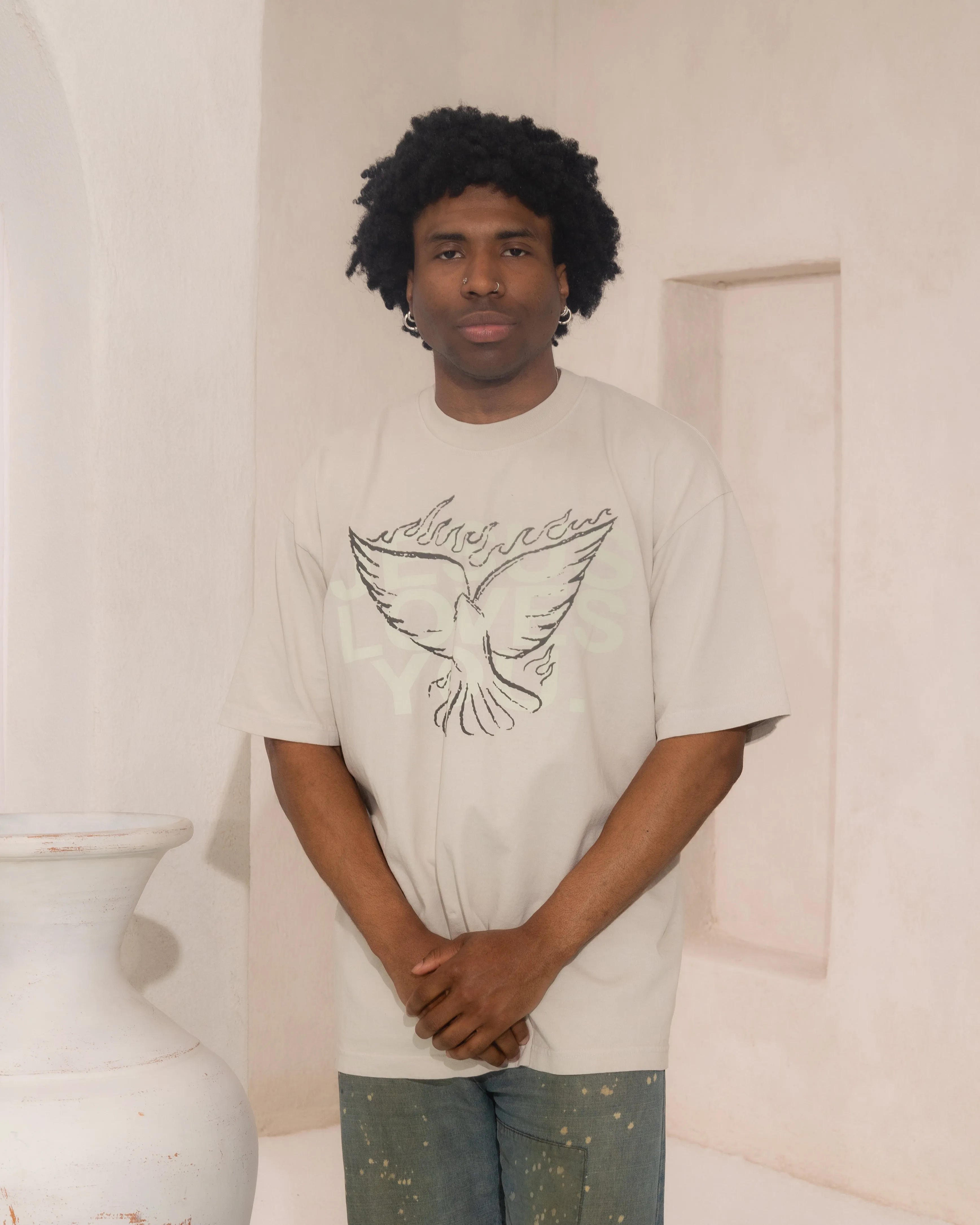 LMTD || "Shameless" Tee || Pigment Dyed Cement sold by Jesus Loves You product image thumbnail 2