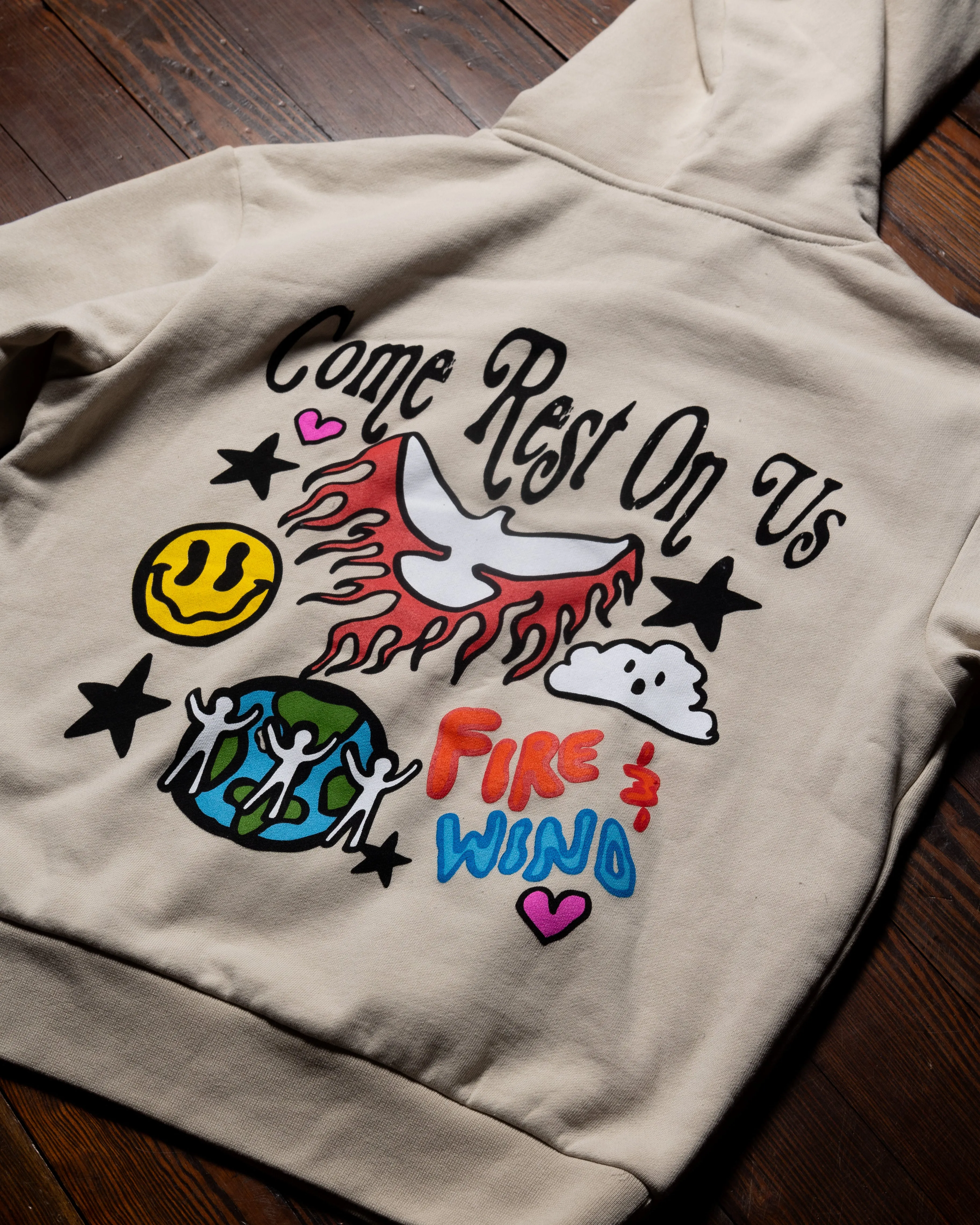 LMTD || "Come Rest On Us" Heavyweight Ivory Hoodie {Ready To Ship} sold by Jesus Loves You product image thumbnail 5