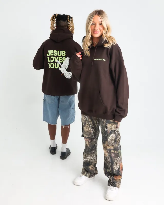 Dove Hoodie (Brown) sold by Jesus Loves You