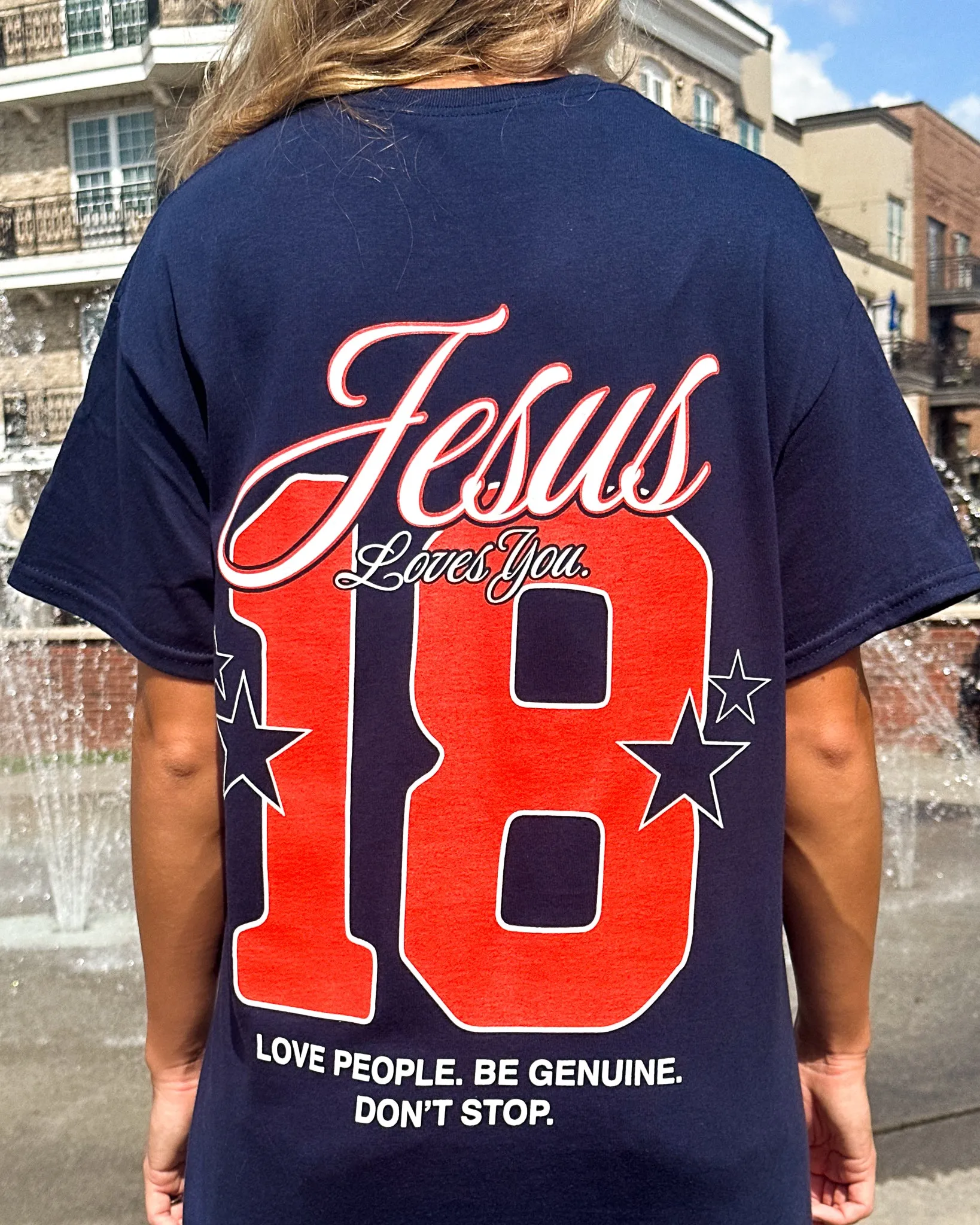 "All Star" Tee || Deep Navy sold by Jesus Loves You product image thumbnail 2