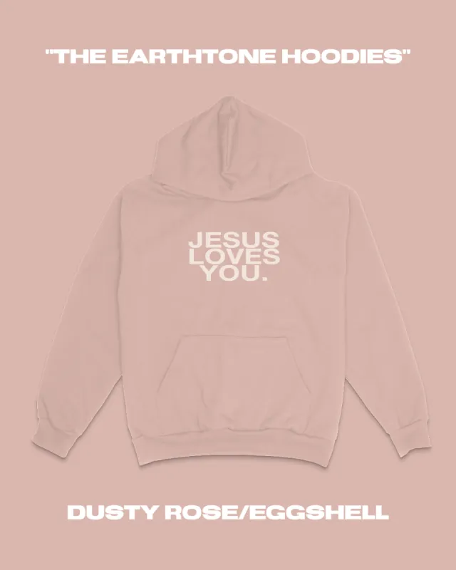 "The Earthtone Hoodies" - Dusty Rose/Eggshell (Pre-Order) sold by Jesus Loves You