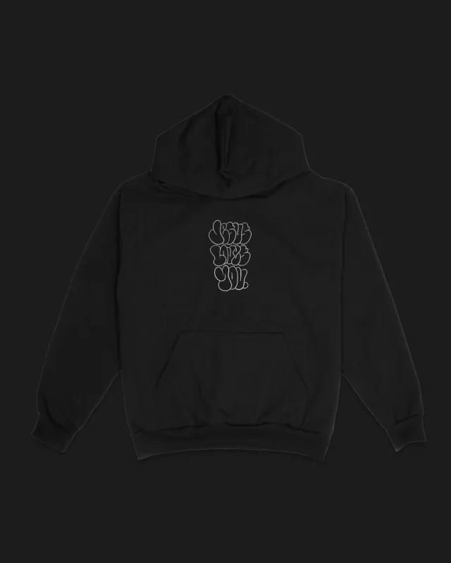 "Bubble Logo" Hoodie || Jet Black sold by Jesus Loves You