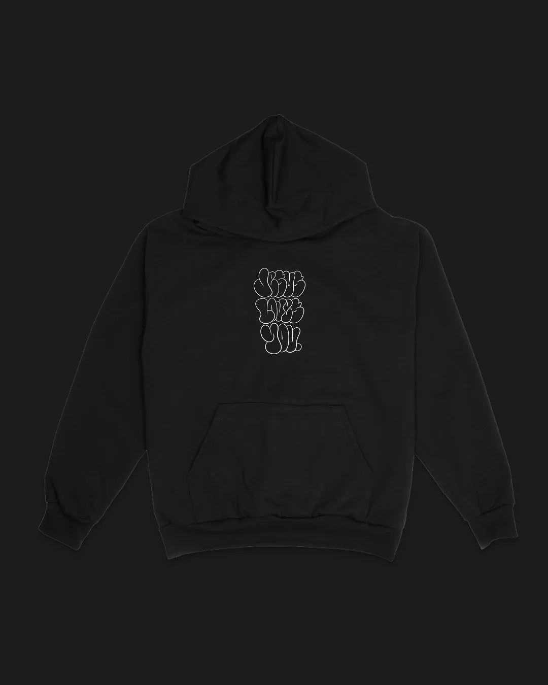 "Bubble Logo" Hoodie || Jet Black sold by Jesus Loves You
