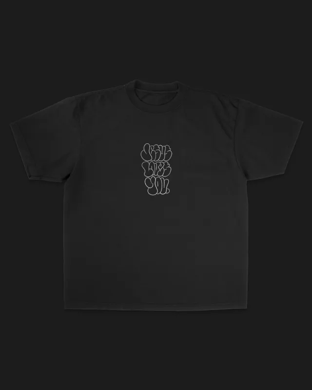 "Bubble Logo" Tee || Jet Black sold by Jesus Loves You