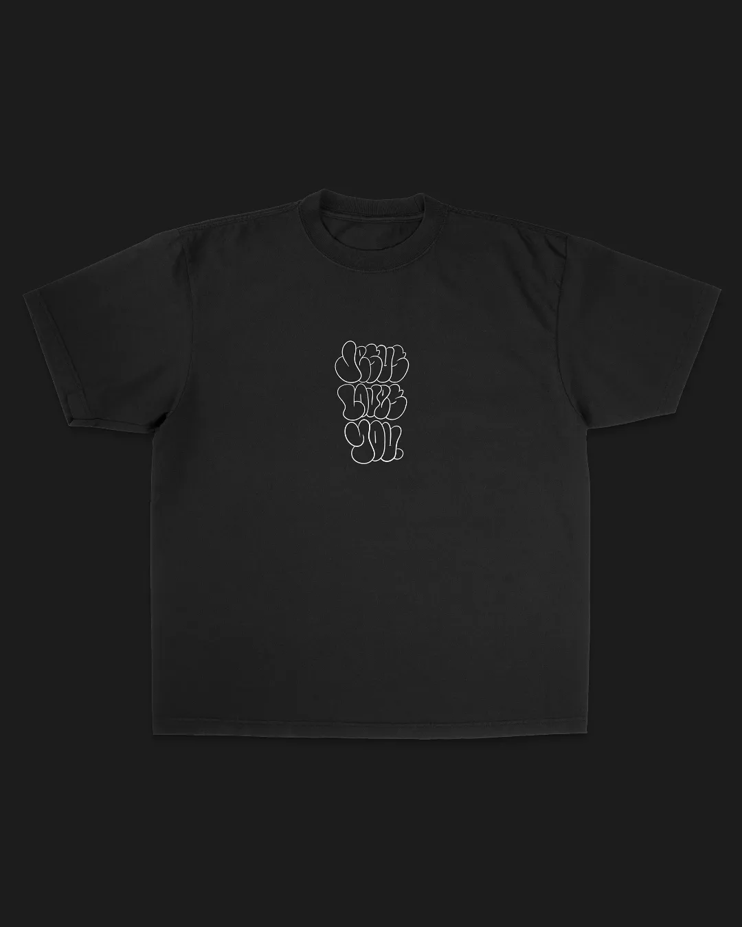 "Bubble Logo" Tee || Jet Black sold by Jesus Loves You
