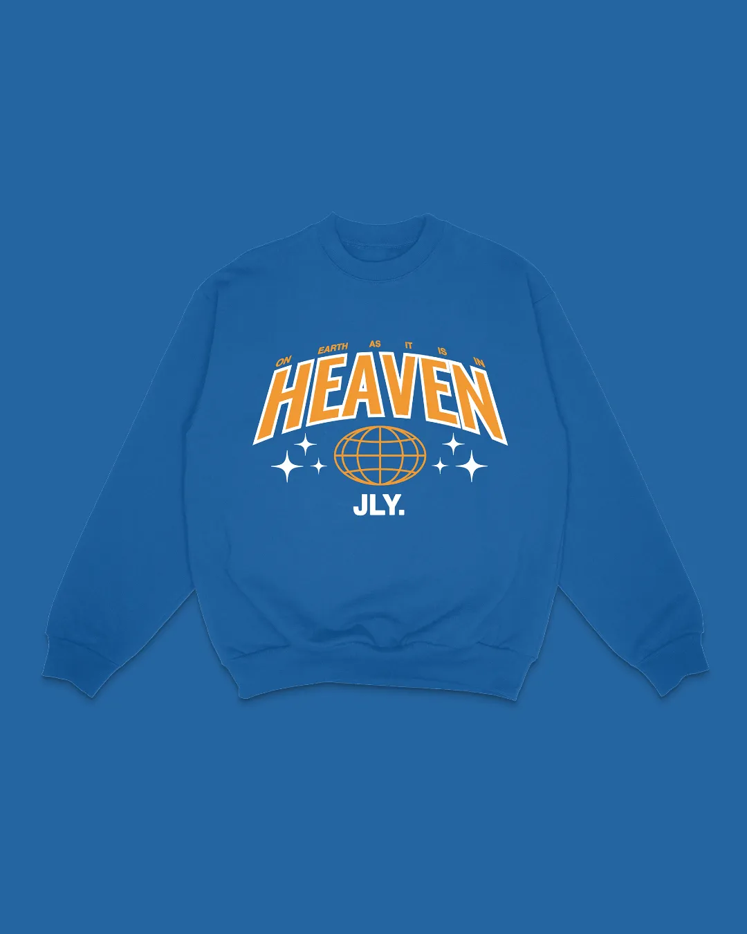 "Heaven On Earth" Crewneck || Royal sold by Jesus Loves You