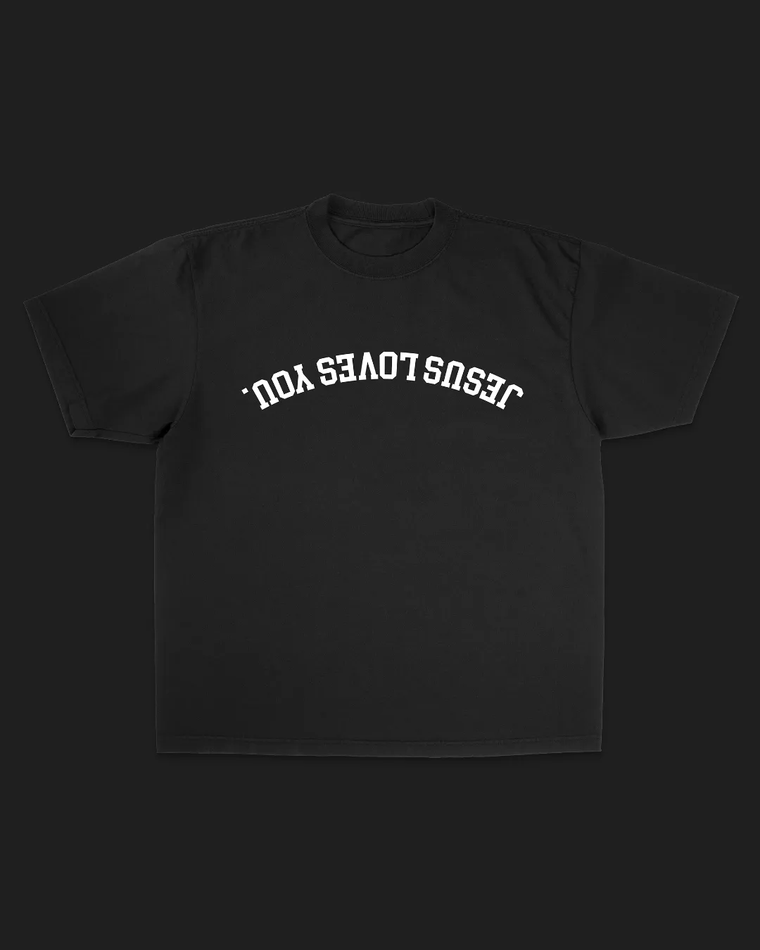 "Mirrored Logo" Tee || Black sold by Jesus Loves You