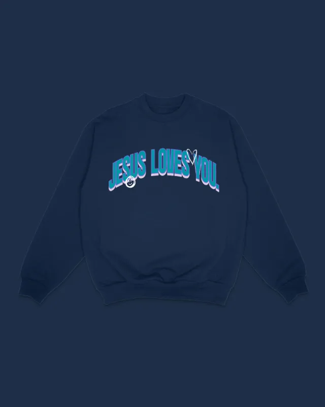 "Not Alone" Crewneck || Navy sold by Jesus Loves You