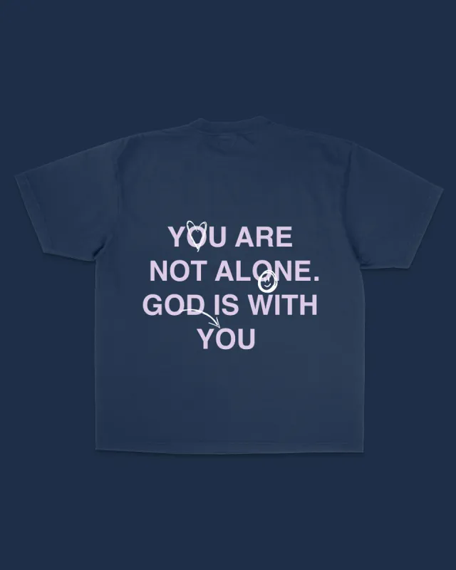 "Not Alone" Tee || Navy sold by Jesus Loves You