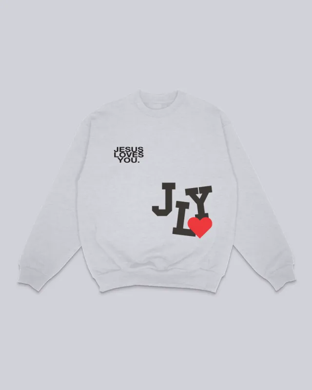 "JLY University" Crewneck || Gray sold by Jesus Loves You