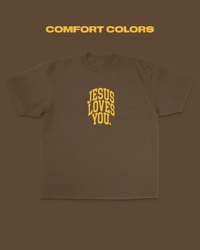 "University Logo" Comfort Colors Tee || Espresso sold by Jesus Loves You