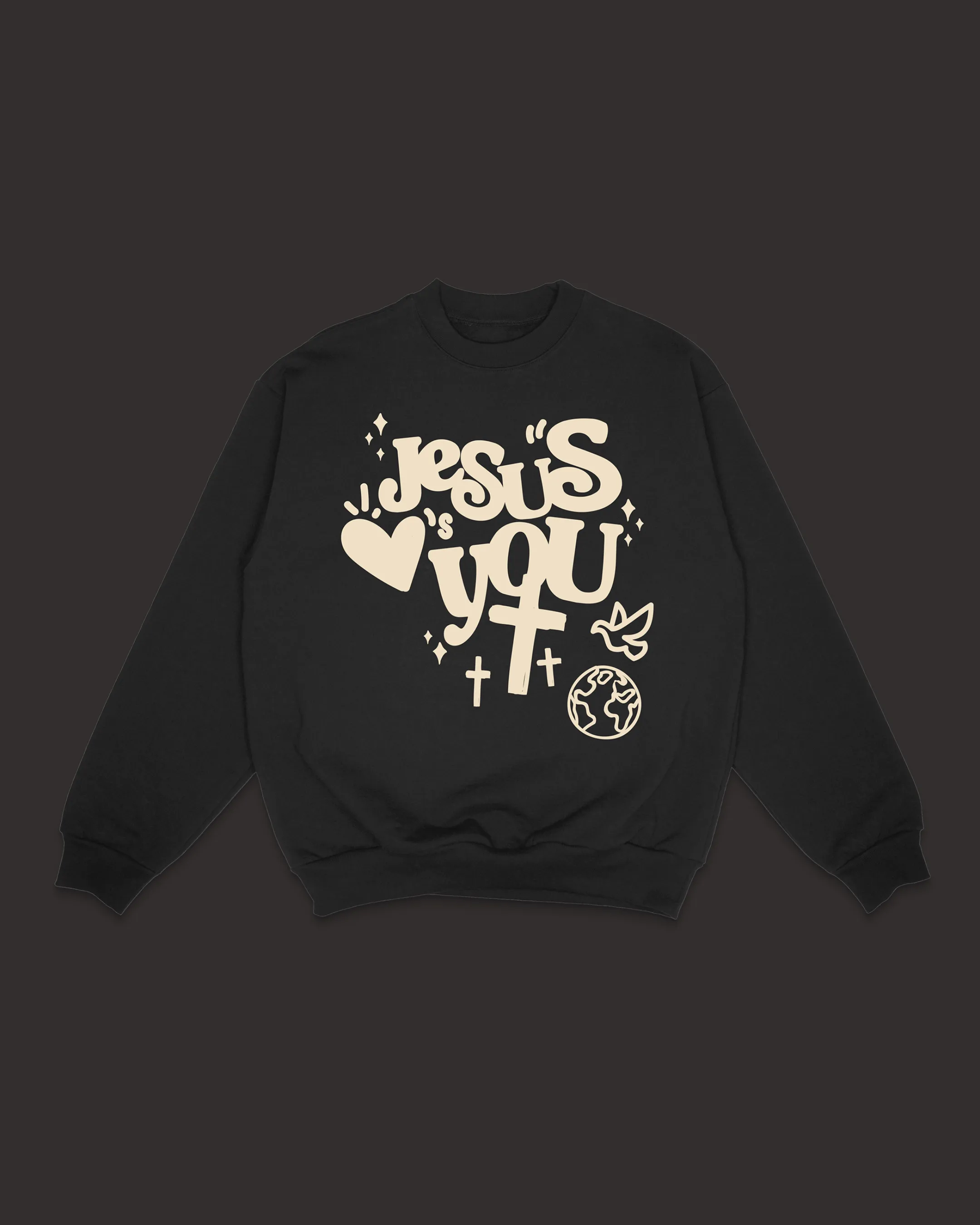 NEW || "World's Greatest Love Story" Crewneck || Black & Cream sold by Jesus Loves You