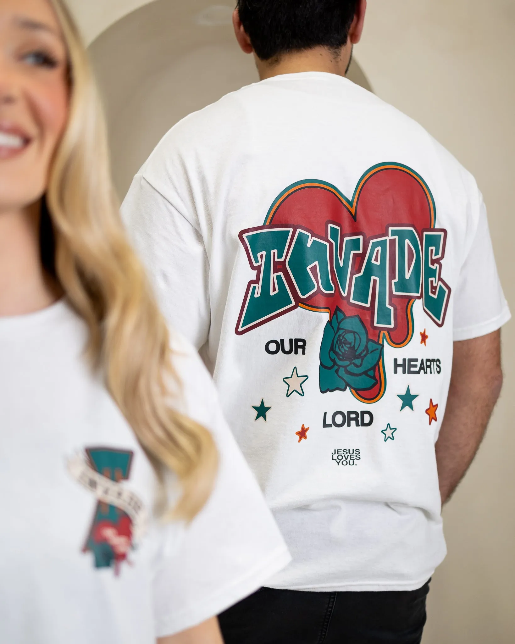 "Invade Our Hearts" Tee sold by Jesus Loves You product image thumbnail 2