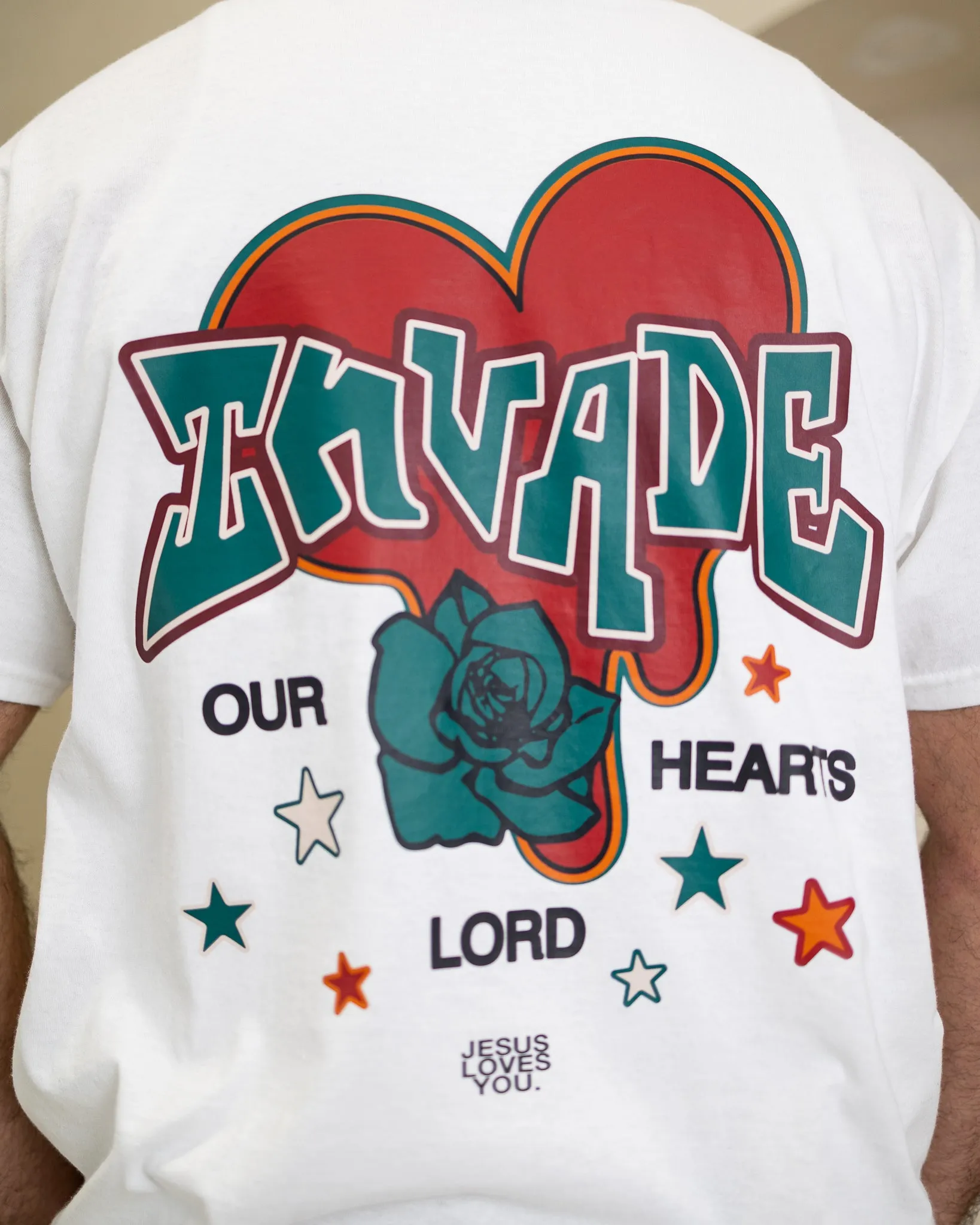 "Invade Our Hearts" Tee sold by Jesus Loves You product image thumbnail 4