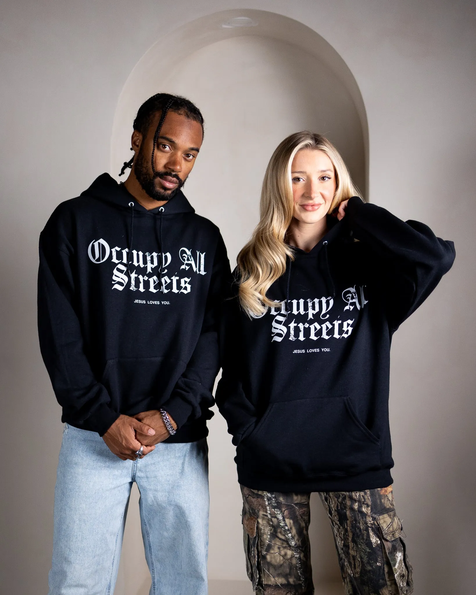 "Occupy All Streets" Hoodie || Jet Black sold by Jesus Loves You product image thumbnail 2