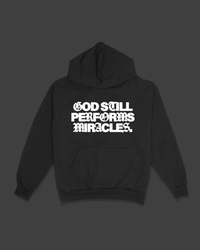 NEW || "Miracles" Hoodie || Black/White sold by Jesus Loves You