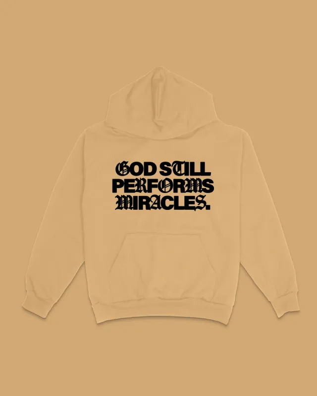 NEW || "Miracles" Hoodie || Vintage Gold/Black sold by Jesus Loves You