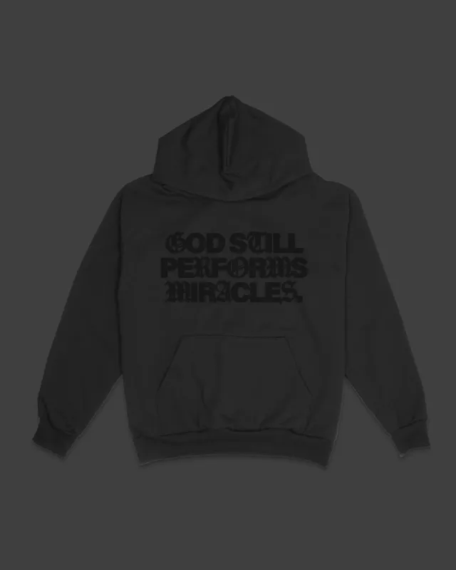 NEW || "Miracles" Hoodie || Black/Black sold by Jesus Loves You