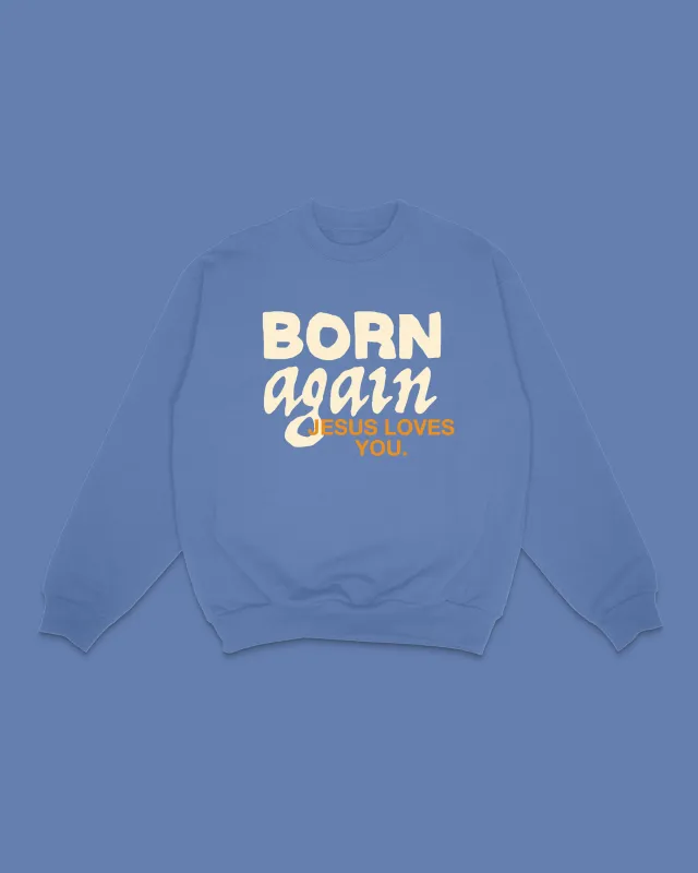 "Born Again" Dove Crewneck || University Blue sold by Jesus Loves You