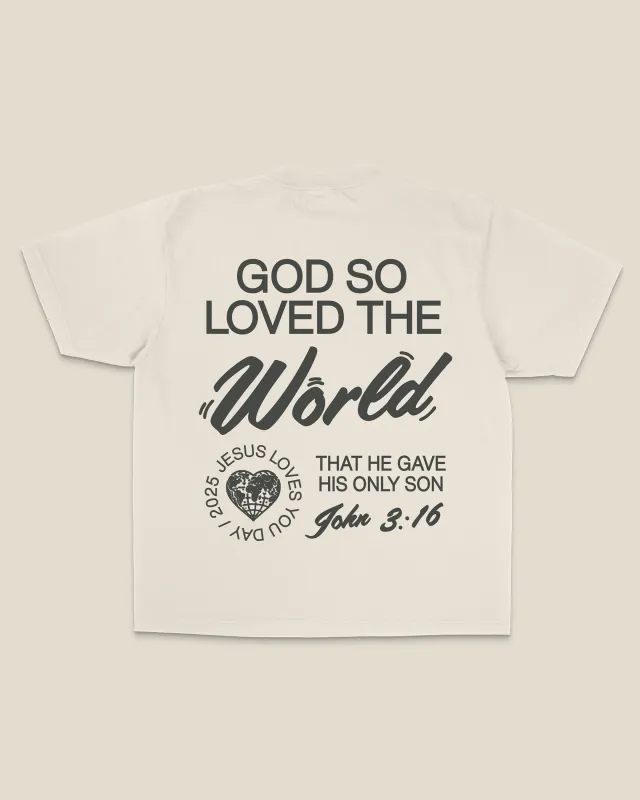 Jesus Loves You Day 2025 Exclusive Tee || Sand || Pre-Order sold by Jesus Loves You