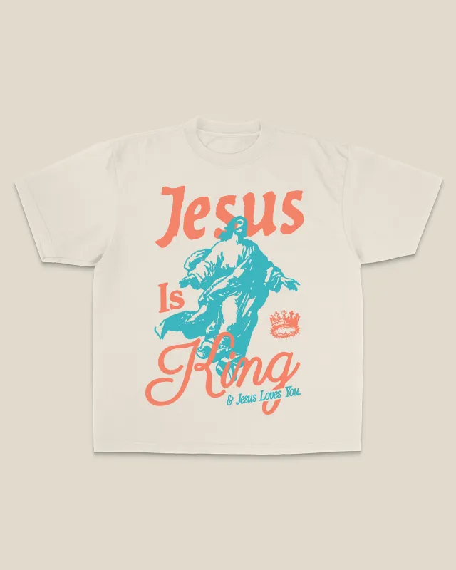 "Jesus Is King" Tee || Sand sold by Jesus Loves You