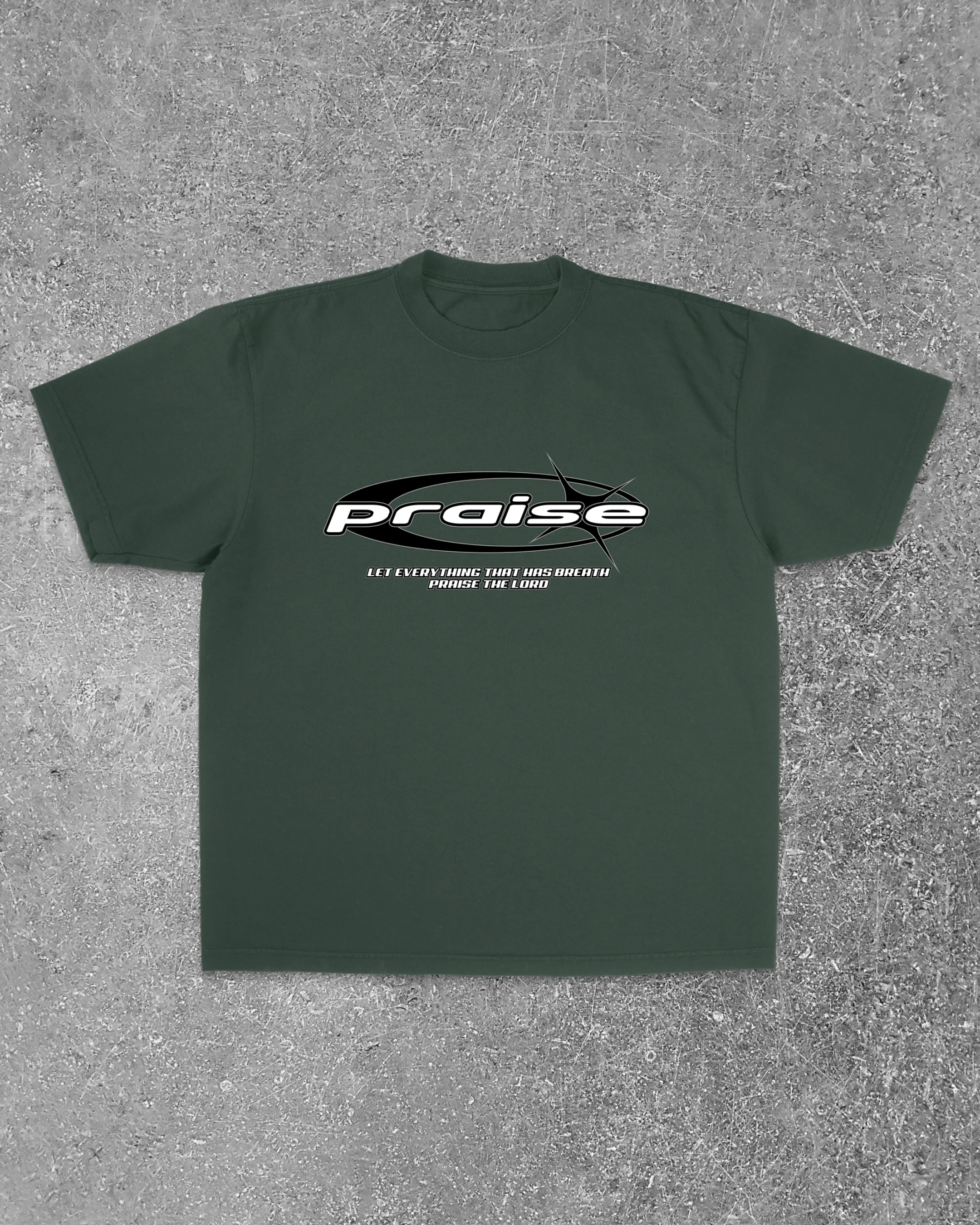 Vintage "Praise" Tee || Forest Green sold by Jesus Loves You
