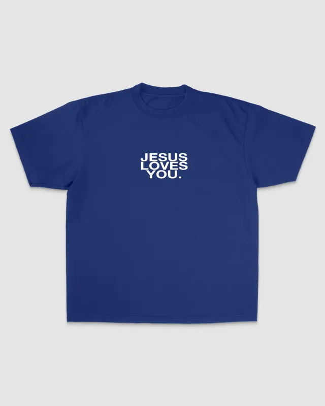 NEW || Deep Blue Logo Tee sold by Jesus Loves You