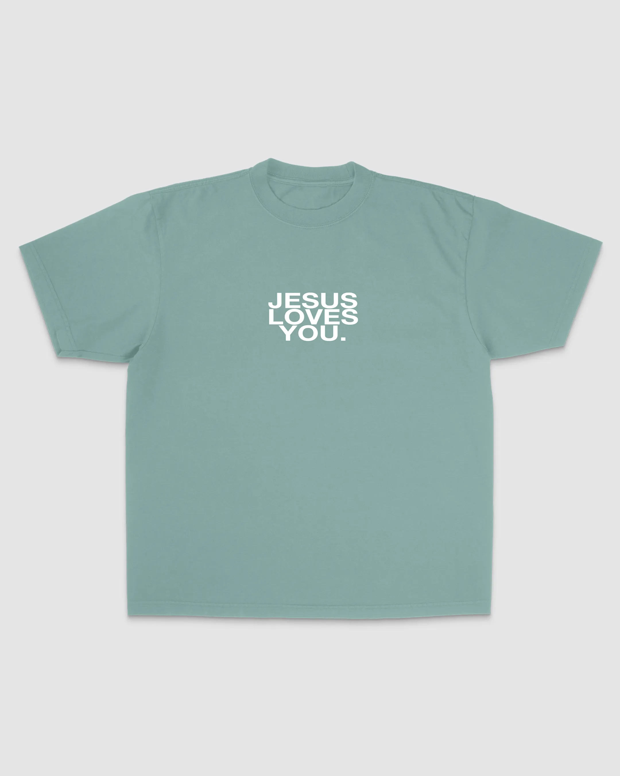 NEW || Sea Foam Green Logo Tee sold by Jesus Loves You