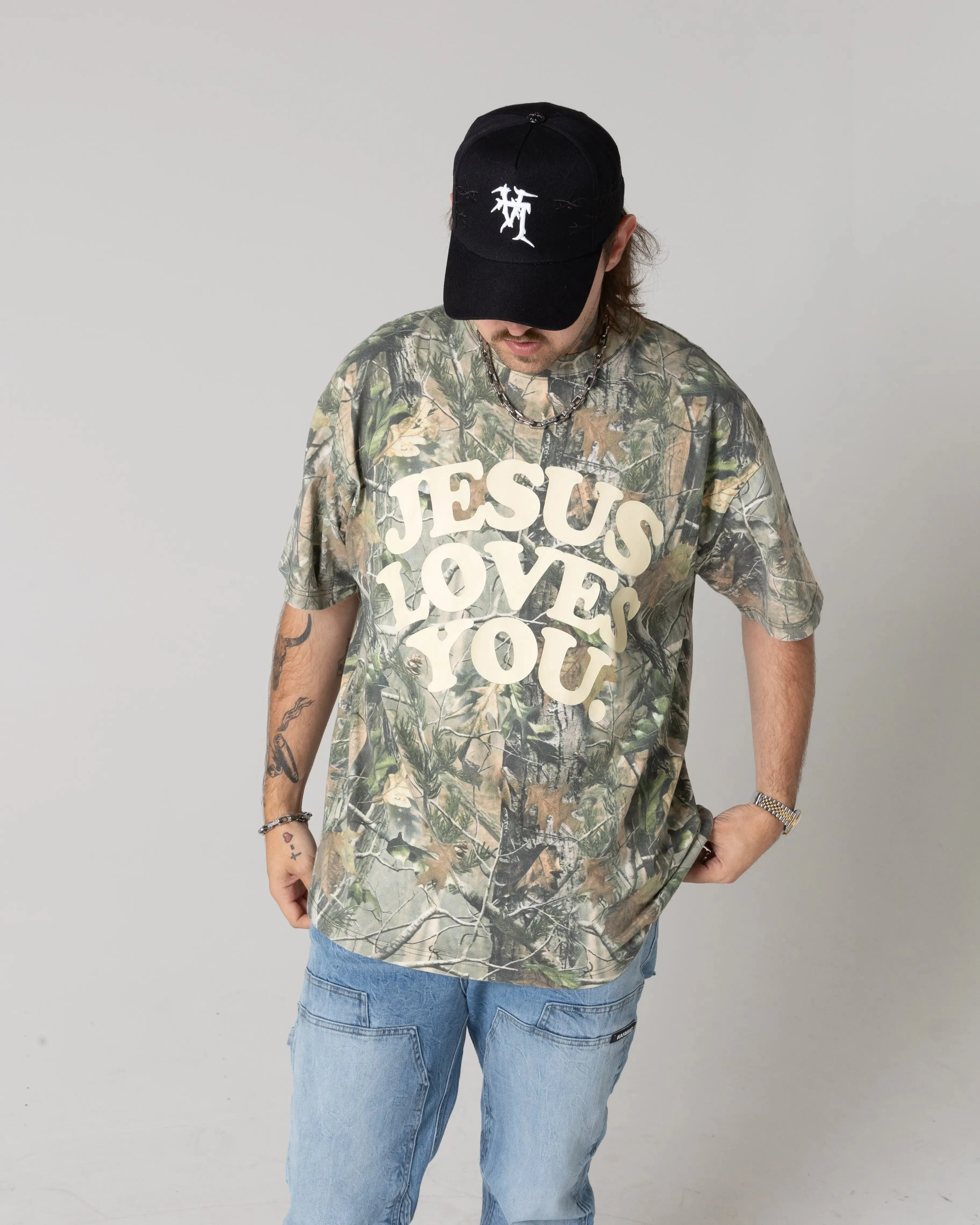 LMTD || Heavyweight Camo Tee || Oversized {Ready To Ship} sold by Jesus Loves You product image thumbnail 2
