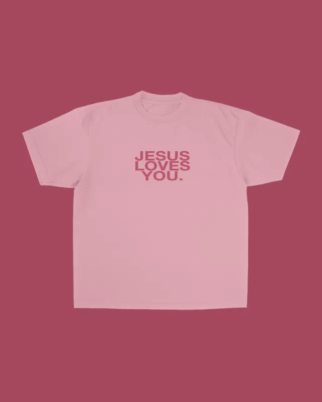 NEW || Pink Clay Logo Tee sold by Jesus Loves You