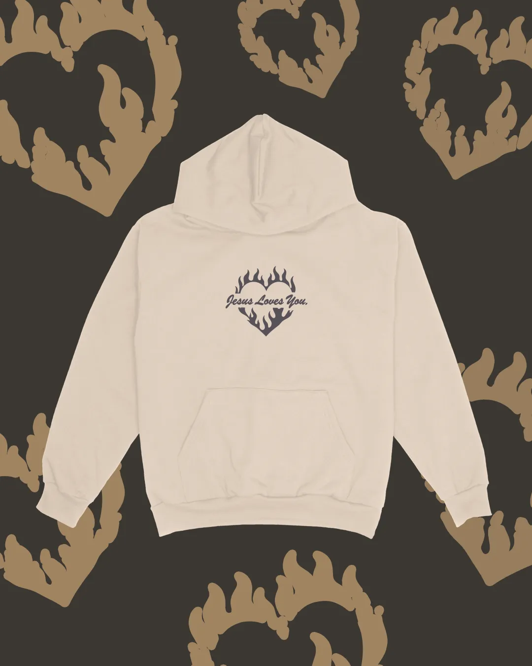 "Hearts On Fire" Hoodie sold by Jesus Loves You product image thumbnail 2