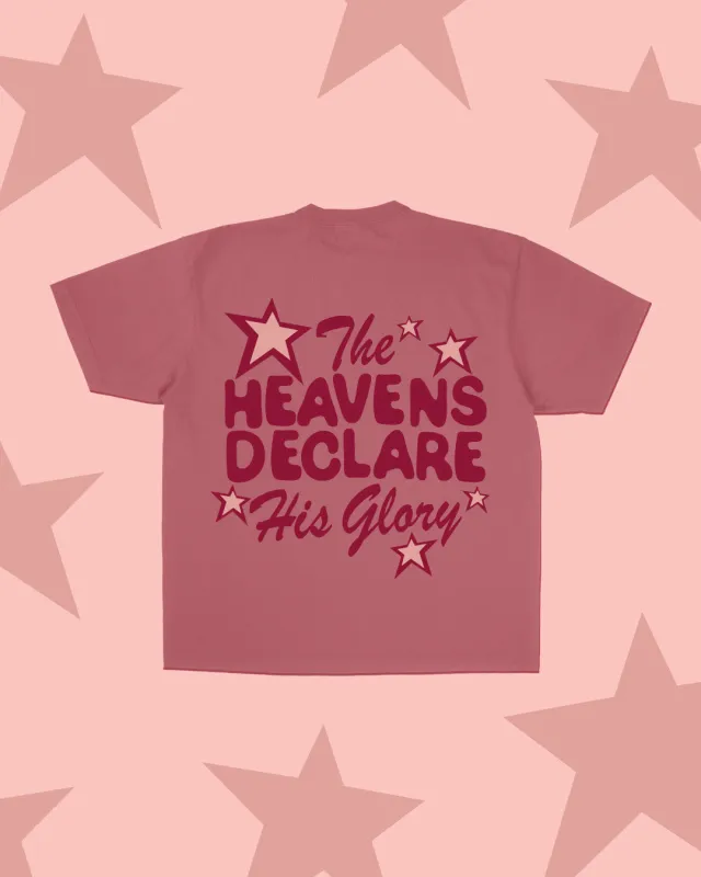 "Heavens Declare His Glory" Tee || Terracotta Rose sold by Jesus Loves You