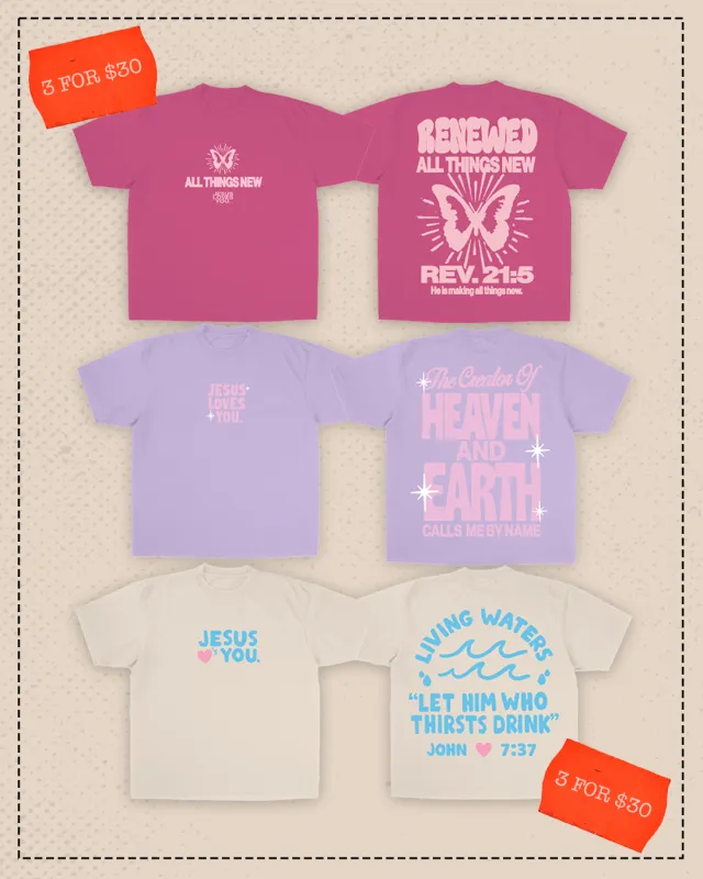 3 Shirt Bundle || Save $$ || October sold by Jesus Loves You