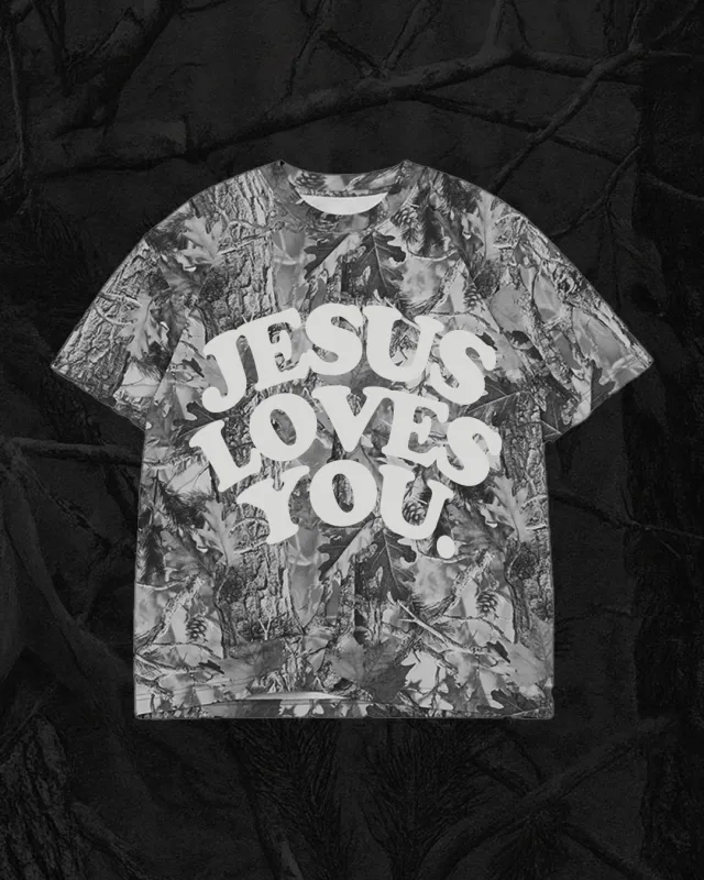 LMTD || Heavyweight "Midnight Oak" Camo Tee || Oversized sold by Jesus Loves You