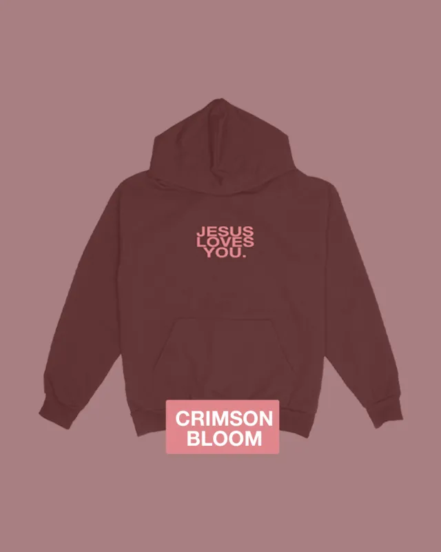 "Crimson Bloom" Logo Hoodie sold by Jesus Loves You