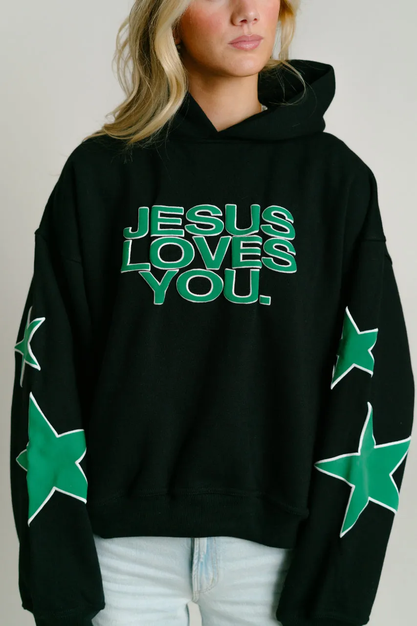 LUX || "Check Front" Hoodie || 32 Oz. || Cropped Fit sold by Jesus Loves You product image thumbnail 2