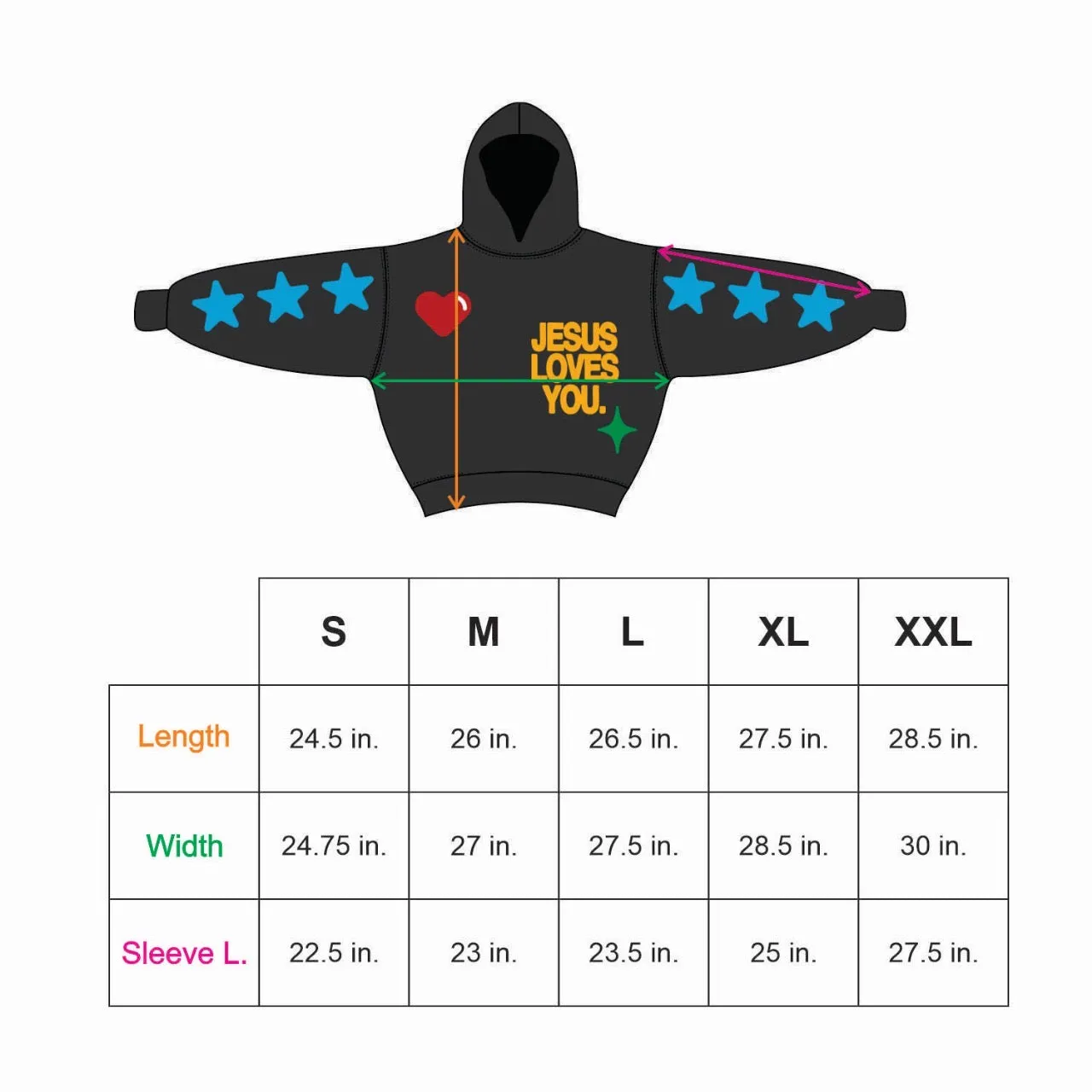 LUX || "Check Front" Hoodie || 32 Oz. || Cropped Fit sold by Jesus Loves You product image thumbnail 4