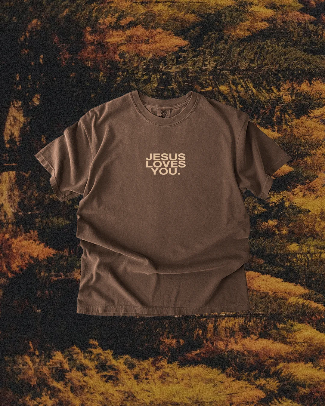 Comfort Colors Logo Tee || Espresso sold by Jesus Loves You