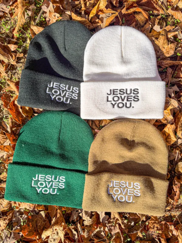Premium Embroidered Beanies sold by Jesus Loves You