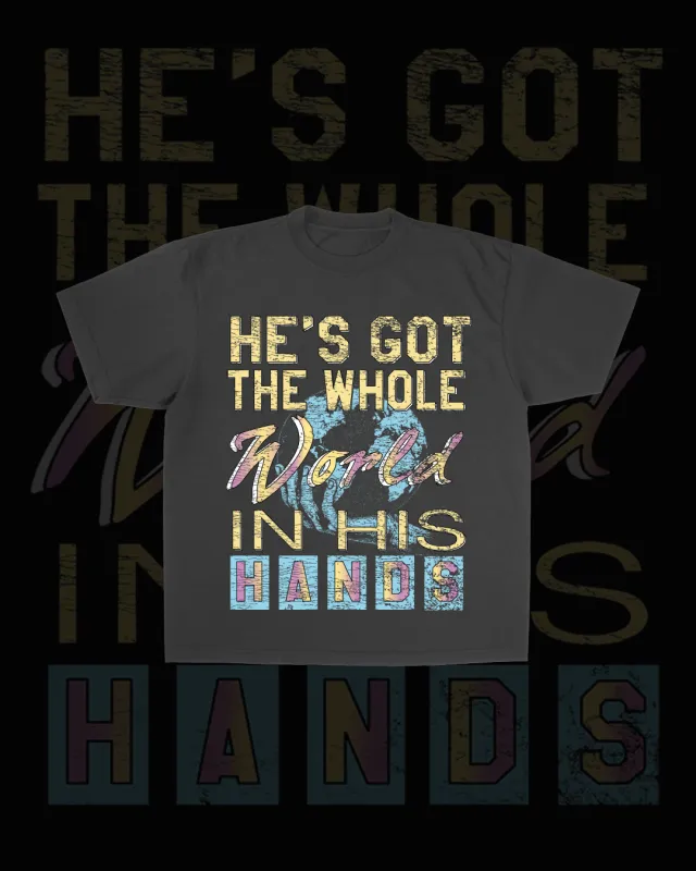 NEW || "He's Got The Whole World" Tee sold by Jesus Loves You
